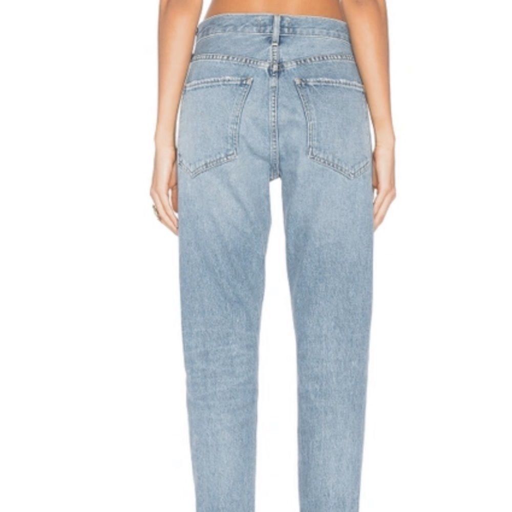 Agolde High Rise Slim Organic Cotton Jeans with Raw Cut Hem Size 26 - Picture 3 of 14